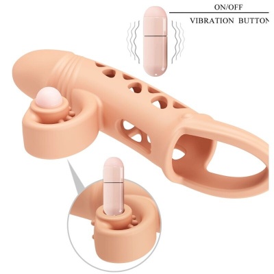 Romance Flesh Extended Sleeve with Vibration - image 7