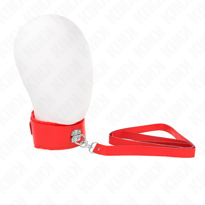 KINK Necklace Red Studded Lace 40-48cm - image 1