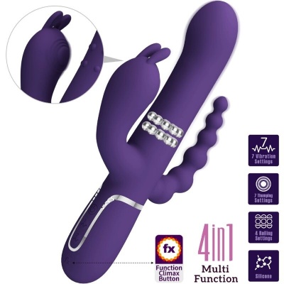 Pretty Love Cammy Triple Vibrator 4-in-1 Purple - image 5
