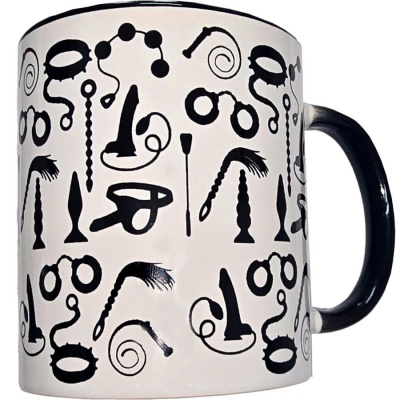 Diverty Sex Bondage Mug Black Handle 370ml Diverty Sex Bondage Mug Black Handle 370ml