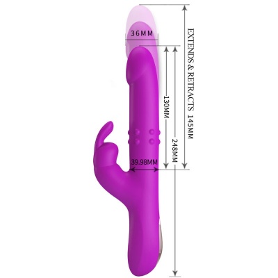 Pretty Love Reese Rabbit Vibrator with Rotation Purple - image 6