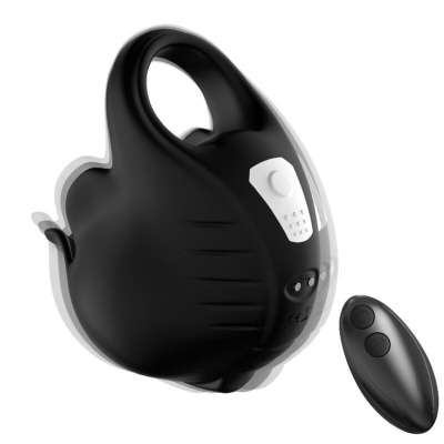 Armony Cupping Vibrator Ring Remote Black