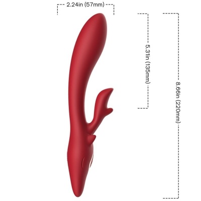 Armony Elk Rabbit Vibrator Curved Red - image 2