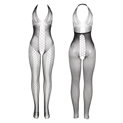 Subblime Bodystocking with Open Back and Cross Details, Black - image 3