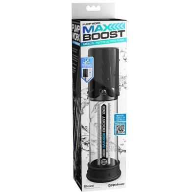Pump Worx Max Boost Black Penis Pump, Manual Piston - image 5
