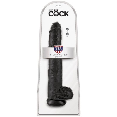 King Cock Realistic Penis with Balls 30.5cm Black - image 6
