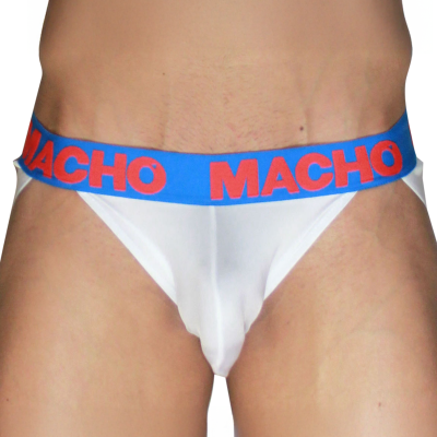 Macho MX29AZ Jockstrap White/Dark Blue M