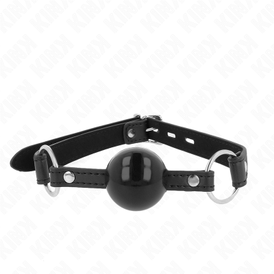 Kink Tpe Ball 4cm Gag with Black Lock - image 1