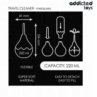 Addicted Toys Travel Anal Cleaner Size L 220ml - image 5