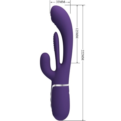 Pretty Love Shania Triple Rabbit Vibrator Purple - image 9