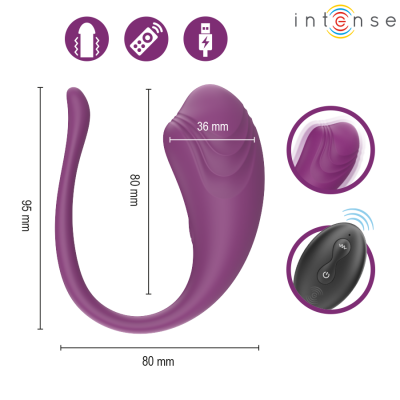 Intense - Olivia Purple Vibrating EGG With Remote Control - image 6