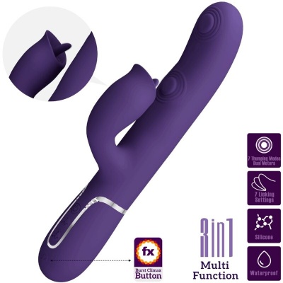 Pretty Love Rabbit Licking Vibrator Purple - image 3