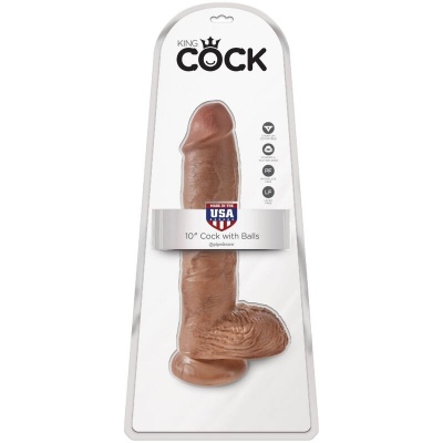 King Cock Realistic Penis with Balls 19.8cm Caramel - image 6