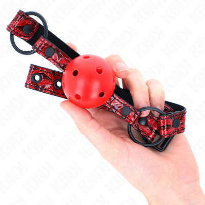 Kink Diamond Pattern Ball Gag, Model 1, 4.5cm, 42-60cm - image 4