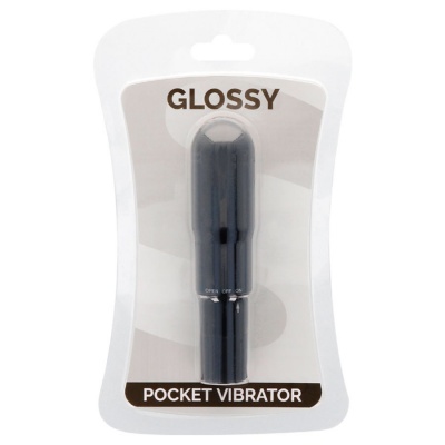 Glossy Pocket Vibrator Black - image 3