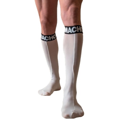 Macho Thin Socks One Size White