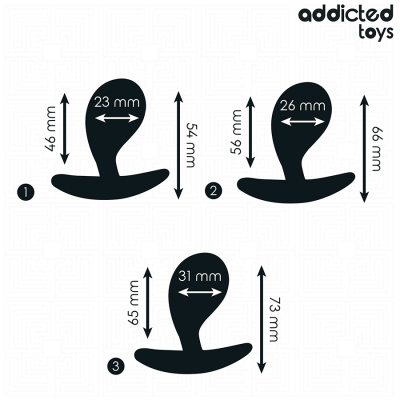 Addicted Toys Set of 3 Anal Plug Silicone Model 3 - image 4