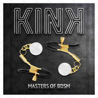 KINK Glass Bead Nipple Clamps Gold 6cm - image 5