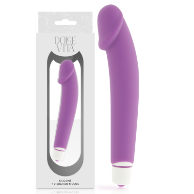 Dolce Vita Realistic Purple Silicone Vibrator - image 2