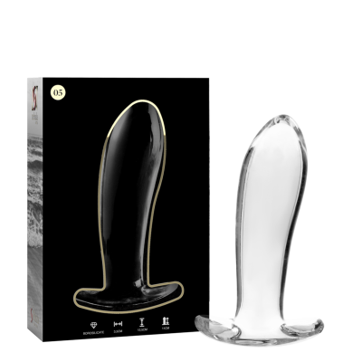 Model 5 Anal Plug Borosilicate Glass Clear 12.5 cm -o- 3.5 cm - image 2