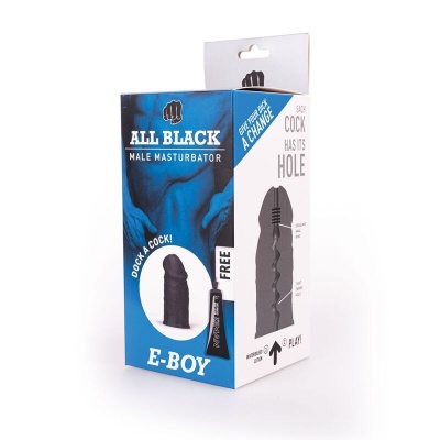 All Black E-Boy Masturbator, 17cm - image 2