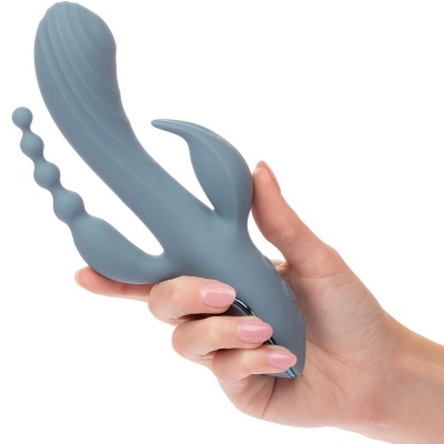 CalExotics Triple Ecstasy Vibrator Grey