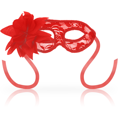 Ohmama Lace Flower Eye Mask Red
