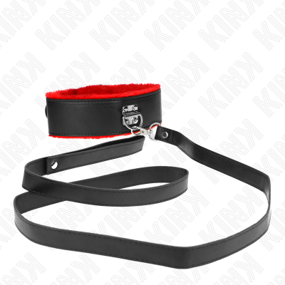KINK Necklace Red Leather Lace 40-48cm - image 4