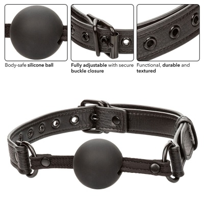 CALEXOTICS Nocturnal Ball Gag Silicone Black - image 4
