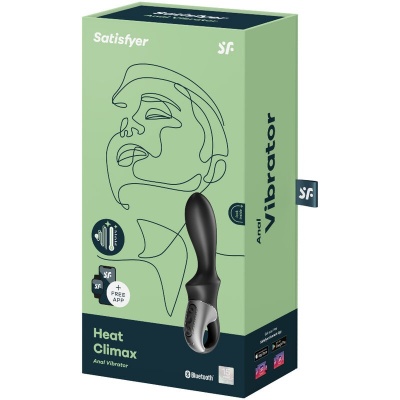 Satisfyer Heat Climax Anal Vibrator, App, Black - image 4