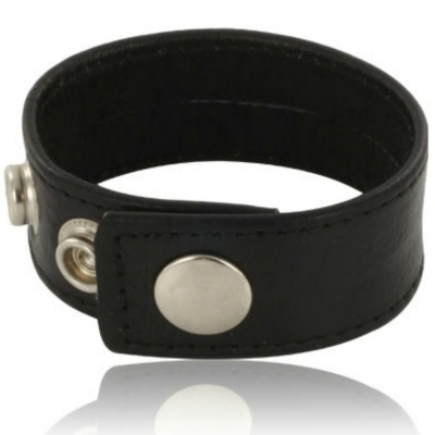 LEATHER BODY Leather Body Adjustable Leather Strap For Penis Black