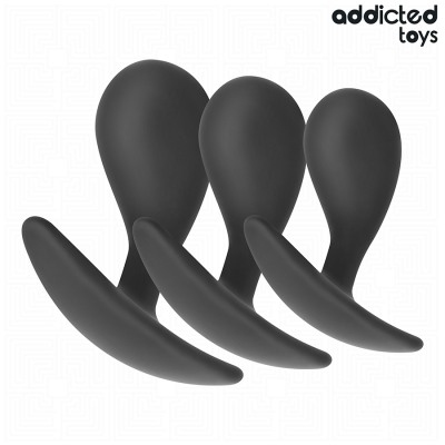 Addicted Toys Set of 3 Anal Plug Silicone Model 3 - image 1