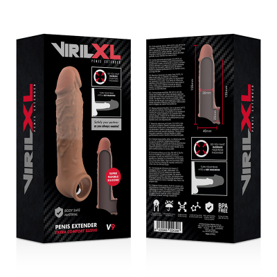 VirilXL Liquid Silicone Penis Extension V9, Brown - image 9