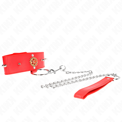 Red Diamond Necklace With Belt 65 CM Ajdustable 35-51 CM X 7 CM - image 3