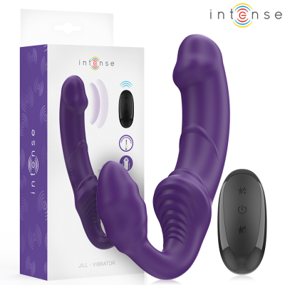 Intense Jill Double Vibrator 20cm - Purple Remote