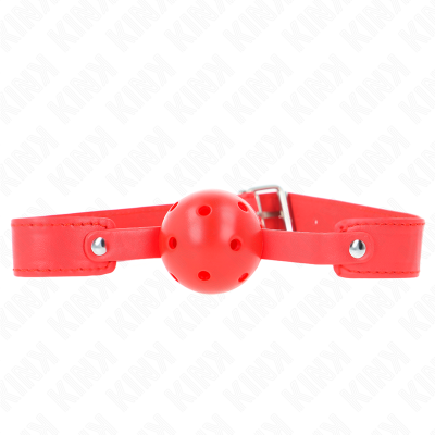 Kink Breathable Ball Gag, Red, 4.5cm, 65x2.5cm - image 1