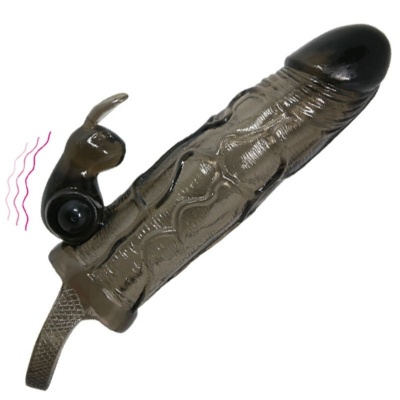 Baile Brave Man Penis Cover With Rabbit Black