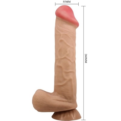 Pretty Love Sliding Skin Dildo Flesh 26 CM - image 6