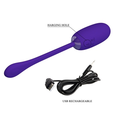 Pretty Love — Julius Waterproof-Rechargeable Vibrating Egg Purple - image 9