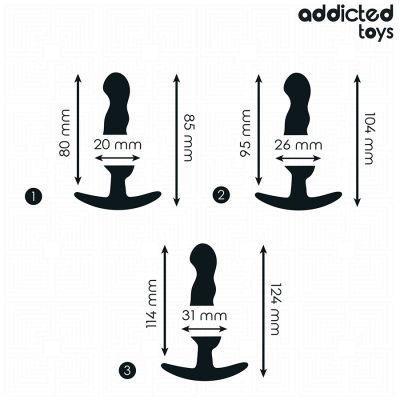 Addicted Toys Set of 3 Anal Plug Silicone Model 1 - image 4