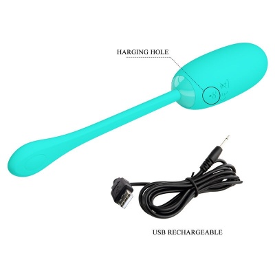 Pretty Love — Julius Waterproof-Rechargeable Vibrating Egg Aqua Green - image 9