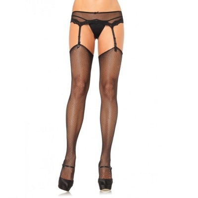 Leg Avenue Net Stockings, No Silicone Top