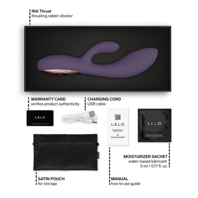 Lelo Ina Thrust Rabbit Vibrator - Purple - image 10