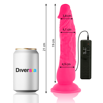 Diversia Flexible Vibrating Dildo Pink 21 CM - image 3