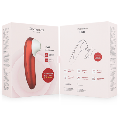 Womanizer Pro Clitoral Stimulator - Burgundy - image 7