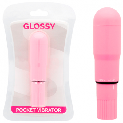 Glossy Pocket Vibrator Pink - image 1