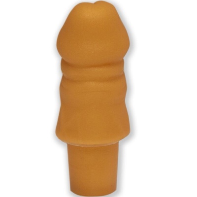 Diablo Picante Gold Penis Bottle Stopper