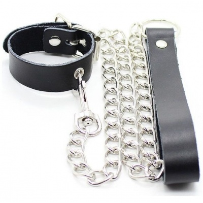 Ohmama Fetish Penis Collar with Leather Strap - image 1