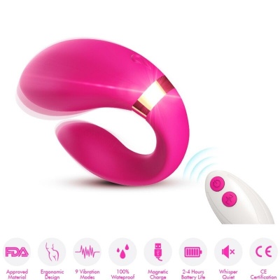 Armony Crescent Vibrator For Couples Remote Control Fuchsia