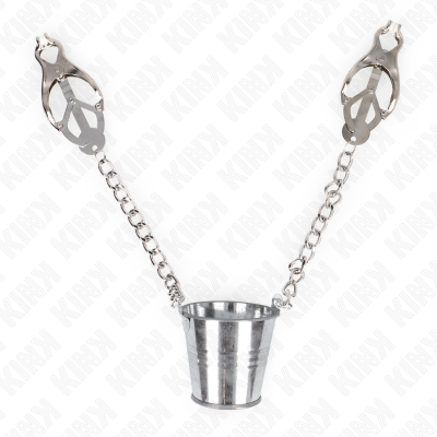 KINK Nipple Clamps With Bucket Silver - image 2